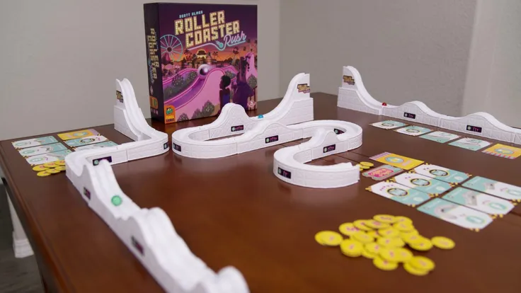Roller Coaster Rush components and box.